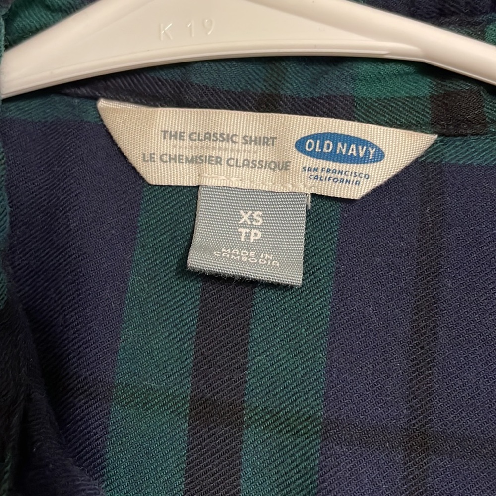 🌸Old Navy Women’s Plaid Flannel Classic Shirt Size XS - Picture 4 of 5
